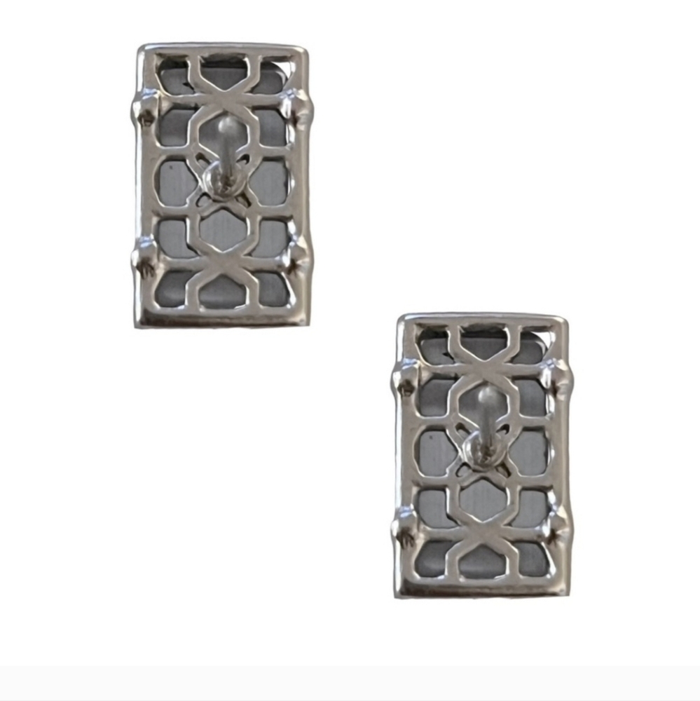 Kendra Scott Silver Rectangular Stud Earrings Pao… - image 3